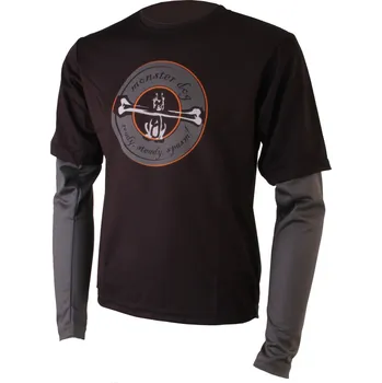 cyklistický dres Pánský dres Axon Monster dlouhý rukáv Velikost: XXL / Barva: černá/šedá