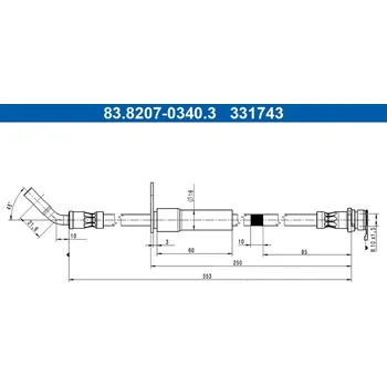 Brzdová hadice Brzdová hadice ATE 83.8207-0340.3
