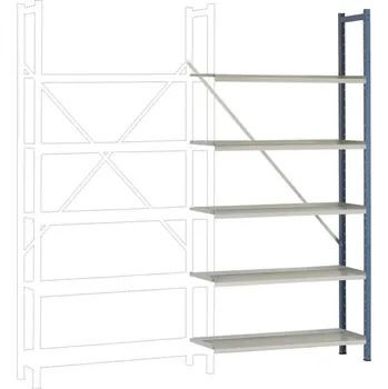 Dílenský stůl Manuflex RA2182.5007 regálový rám (š x v x h) 900 x 1900 x 300 mm briliantově modrá