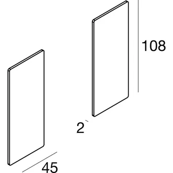 Noční světlo Linea Light 65023 Fylo+ Out, koncovky pro profil do stěny