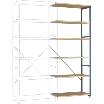 Dílenský regál Manuflex RP1431.9006 přístavný modul regálu oddělení 120 kg (š x v x h) 970 x 2500 x 1000 mm ocel práškově lakováno hlin