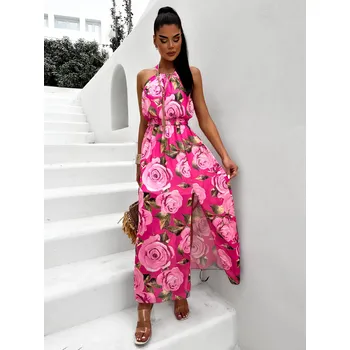 Dámské šaty Růžové elegantní šaty TROTIS s páskem Velikost: ONESIZE