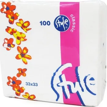 Papírový ubrousek Ubrousky Style Classic 33x33 cm / jednovrstvé / 100 kusů
