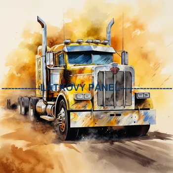 Látkový panel - Auto - AM-78 Velikost: 30x30cm, Materiál: Úplet