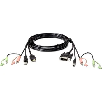 KVM přepínač ATEN 1.8M USB HDMI to DVI-D KVM Cable with Audio