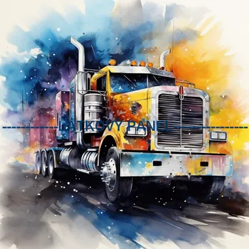 Látkový panel - Auto - AM-70 Velikost: 35x35cm, Materiál: Bavlna