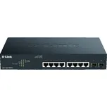 D-Link DGS-1100-10MPV2/E síťový switch RJ45/SFP, 8 + 2 porty, 20 GBit/s, funkce PoE