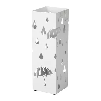 Stojan na deštník SONGMICS Stojan na deštníky kovový, bílý, motiv kapky 15,5x15,5x49cm