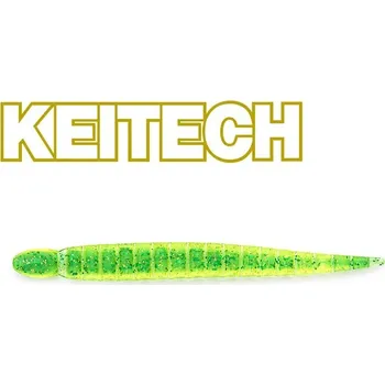 Umělá nástraha Gumová Nástraha Keitech Custom Leech 3'' 7,5cm Lime / Chartreuse (10ks)