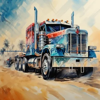 Látkový panel - Auto - AM-90 Velikost: 20x20cm, Materiál: Bavlna