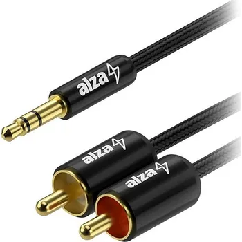 Datový kabel AlzaPower AluCore 3.5mm Jack (M) to 2x RCA (M) 3m černý