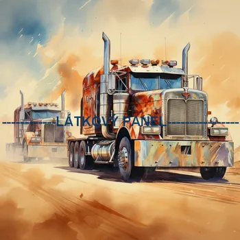 Látkový panel - Auto - AM-74 Velikost: 25x25cm, Materiál: Kočárkovina