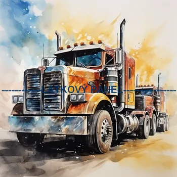 Látkový panel - Auto - AM-82 Velikost: 45x45cm, Materiál: Kočárkovina