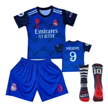 Numberoplus Dětský fotbalový dres + fotbalové ponožky - Real Madrid 2025/26 Kylian Mbappé Velikost: 11 roků (vel.140)