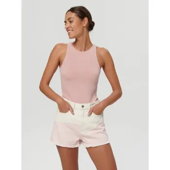 Dámská móda Sinsay - Džínové kraťasy high waist - vícebarevná - 0376U-MLC - 0376U-MLC-34