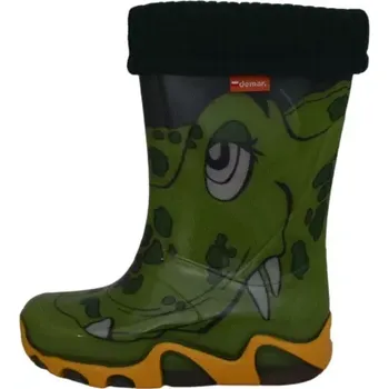 Dámská obuv Holínky DEMAR 0032 zelený krokodýl (Gumáky dětské DEMAR )