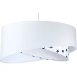 BPS koncept Závěsné svítidlo GALAXY bílé s obrazci, 1xE27, ø 50 cm Barva: Modré hvězdy