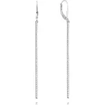 Dámské stříbrné visací naušnice s čirými zirkony JMAS0066SE01