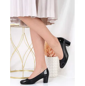 Dámské lodičky Ctogo GOGO Černé lodičky na podpatku SG-793-1B Velikost: 37