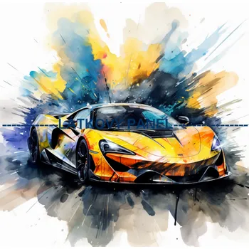 Látkový panel - Auto - AM-23 Velikost: 30x30cm, Materiál: Bavlna