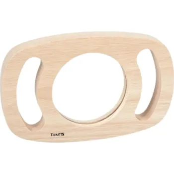 Hračka pro nejmenší TickiT - Zrcadlo s dřevěným úchopem
