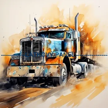 Látkový panel - Auto - AM-68 Velikost: 30x30cm, Materiál: Úplet