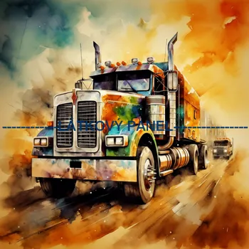 Látkový panel - Auto - AM-81 Velikost: 30x30cm, Materiál: Bavlna