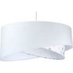 BPS koncept Závěsné svítidlo GALAXY bílé s obrazci, 1xE27, ø 50 cm Barva: Barevné puntíky
