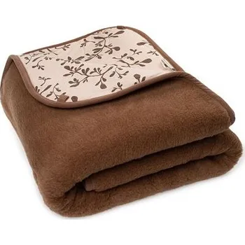 deka Vlnka Vlněná deka Merino dvouvrstvá s podšívkou hnědá velikost lůžkovin 135x200