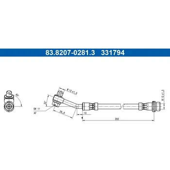 Brzdová hadice Brzdová hadice ATE 83.8207-0281.3