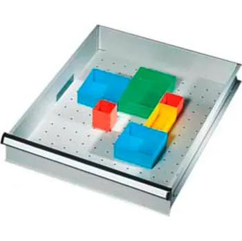 Manuflex ZB3051 Zásobník 10 zásuvek červená pro pouzdro šuplíky s clonou vysoká 100-300 mm, d x š x v = 54 x 54 x 45 mm