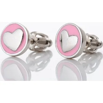 Náušnice Stříbrné naušnice pecičky srdce AGUP1628S