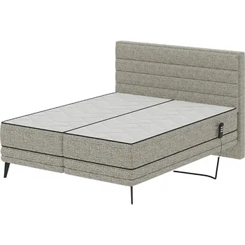 Postel Elektrická polohovací čalouněná postel s matracemi MILA 180x200 cm šedá