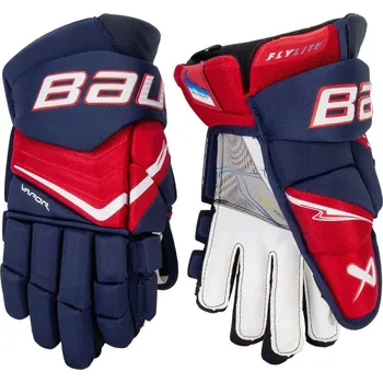 Hokejové rukavice Rukavice Bauer Vapor Flylite Sr Farba: navy modrá/červeno/biela, Veľkosť rukavice: 15"
