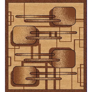 Koberec Moderní koberec Atlas - moderní tvary 1 - hnědý Rozměr koberce: 100x200 cm