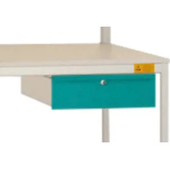 Dílenský stůl Manuflex LD4123.5021 ESD ESD jednotlivé zásuvky ve vodní modrá RAL 5021, se zámkem, š x h = 425 x 550 x 135 mm