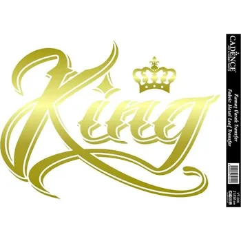 Nášivka Cadence Nažehlovací nálepka Cadence, 21x30 cm, zlatá - King