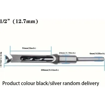 Vrták Vrták na čtvercové otvory dlabačka dřevo 12.7mm kutilství nábytek