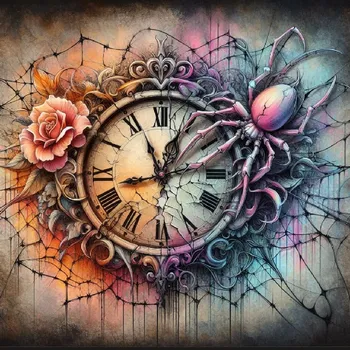 Látkový panel - Ciferník, motýl - MO-79 Velikost: 20x20cm, Materiál: Kočárkovina