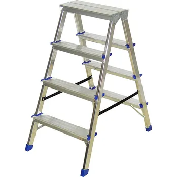 Žebřík Elkop Hliníkový žebřík s protiskluzovými příčkami, 4 příčky, výška 0,86m