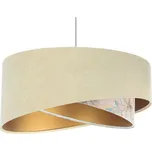 BPS koncept Závěsné svítidlo GALAXY barevné květy , 1xE27, ø 50 cm Barva: Světle béžová