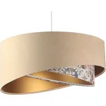 BPS koncept Závěsné svítidlo GALAXY imitace obkladu, 1xE27, ø 50 cm Barva: Béžová-zlatá