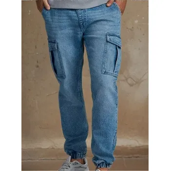 Sinsay - Kalhoty jogger cargo - modrá - 448FB-50J - 448FB-50J-38