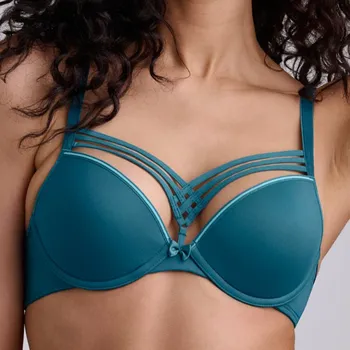 Podprsenka Marlies Dekkers - Dame de Paris podprsenka push-up vyztužená petrol and light blue 75C 36591