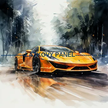 Látkový panel - Auto - AM-17 Velikost: 30x30cm, Materiál: Kočárkovina