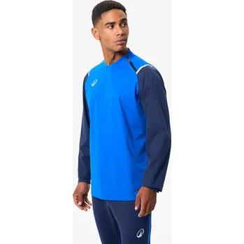 Míčový sport KIPSTA Větruodolná fotbalová bunda nepromokavá T500 modrá M MODRÁ