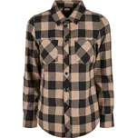 Dámská košile URBAN CLASSICS TB1280 BLACK/SOFT TAUPE XL