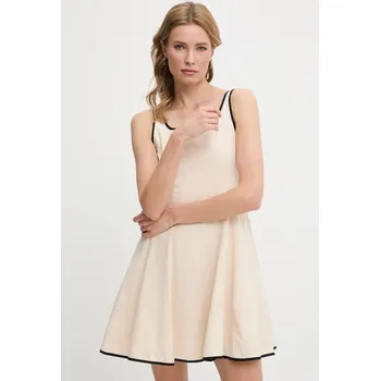 Dámské šaty Šaty Answear.LAB béžová barva, mini 1189.hos 01X, vel. XL