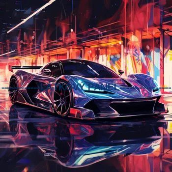 Látkový panel - Auto - AM-43 Velikost: 15x15cm, Materiál: Kočárkovina