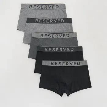 Reserved - Sada 5 boxerek classic - tmavě šedá - 005ES-90X - 005ES-90X-M